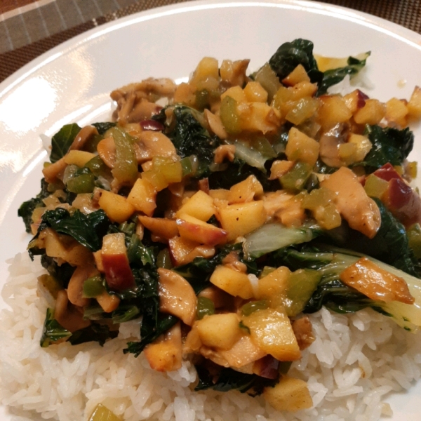 Sauteed Rice with Kale