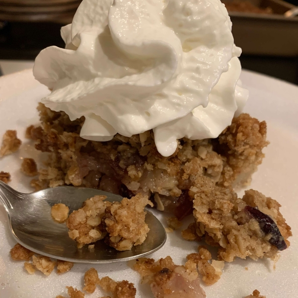 Apple and Dried Cranberry Crisp