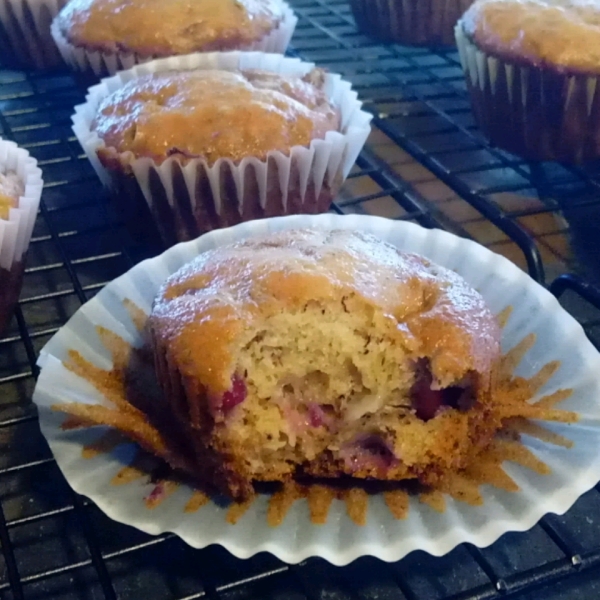 Pomegranate White Chocolate Muffins