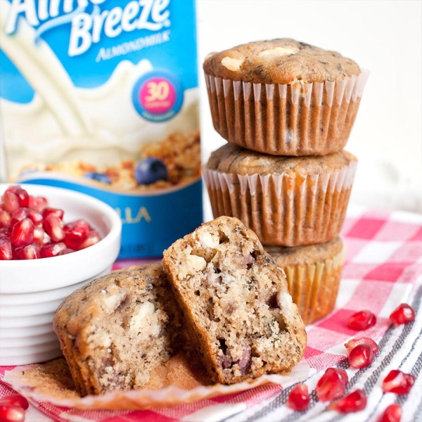 Pomegranate White Chocolate Muffins