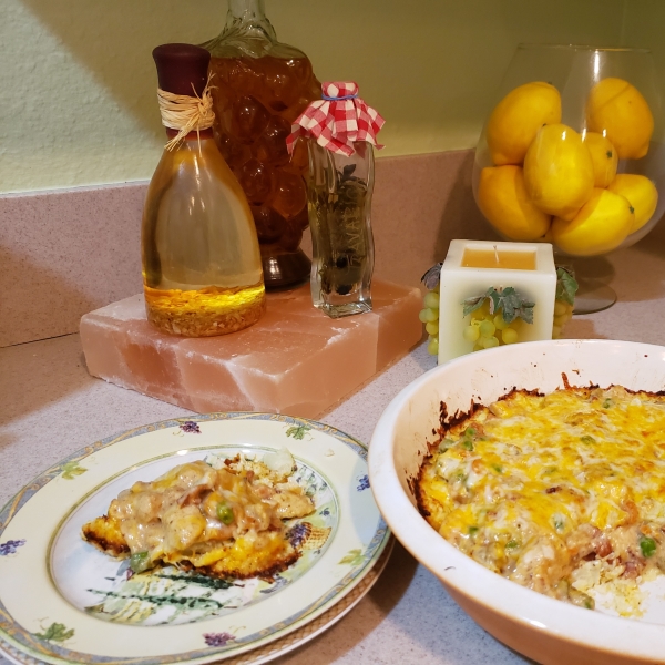 Chicken Breast Pot Pie with Cauliflower Crust