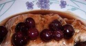 Grilled Salmon Steaks with Savory Blueberry Sauce