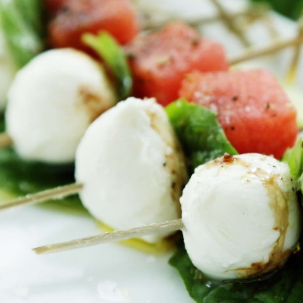 Watermelon Caprese Appetizer