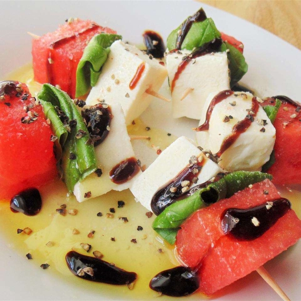 Watermelon Caprese Appetizer