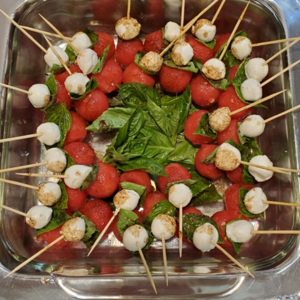 Watermelon Caprese Appetizer