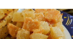 Half-Red Half-Sweet Potato Salad
