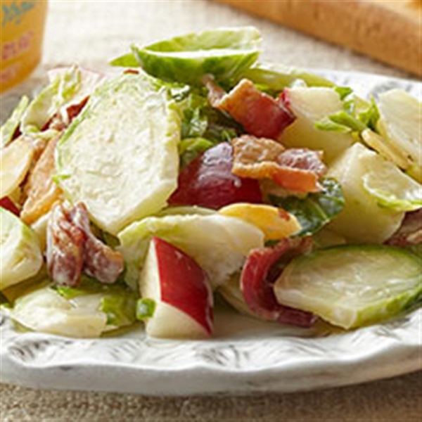 Brussels Sprouts Slaw with Honey Yogurt Dressing
