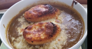 French Onion Soup with Homemade Beef Stock