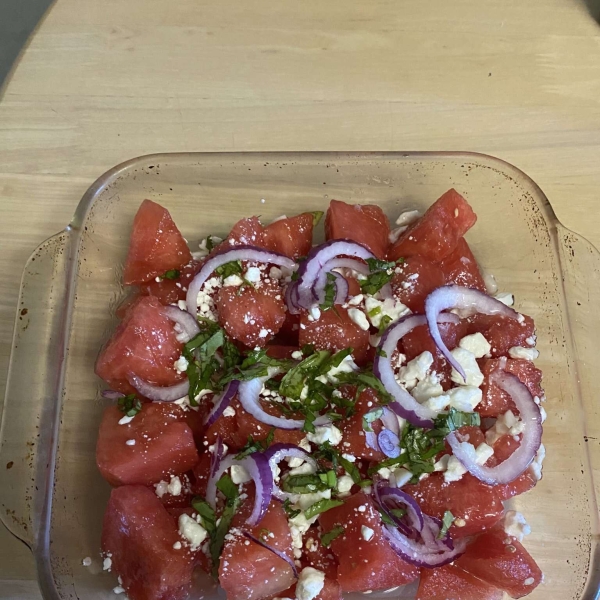 Watermelon Cucumber Salad