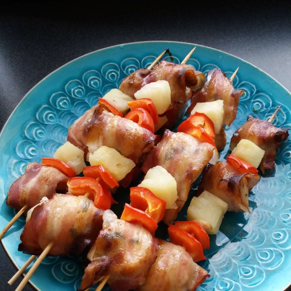 Chicken and Bacon Shish Kabobs