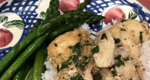 Halibut Cheeks with Ginger Orange Sauce