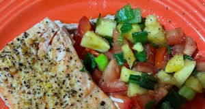 Salmon with Pineapple Tomato Salsa