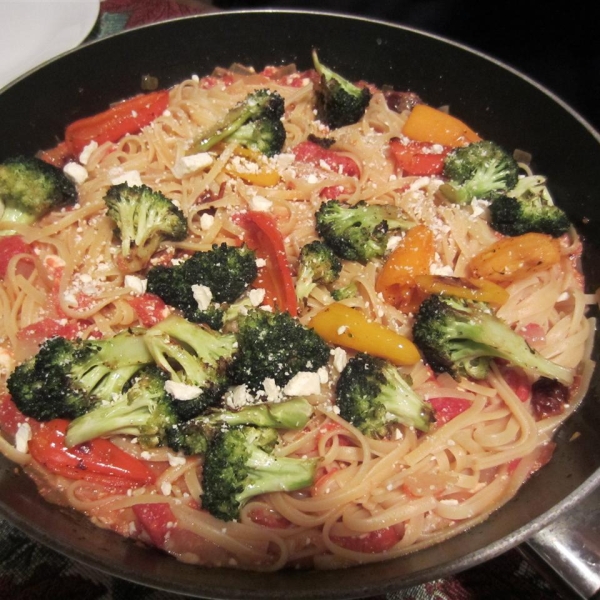 Flash-blasted Broccoli and Feta Pasta