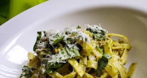 Sunflower-Basil Pesto Tagliatelle for Two