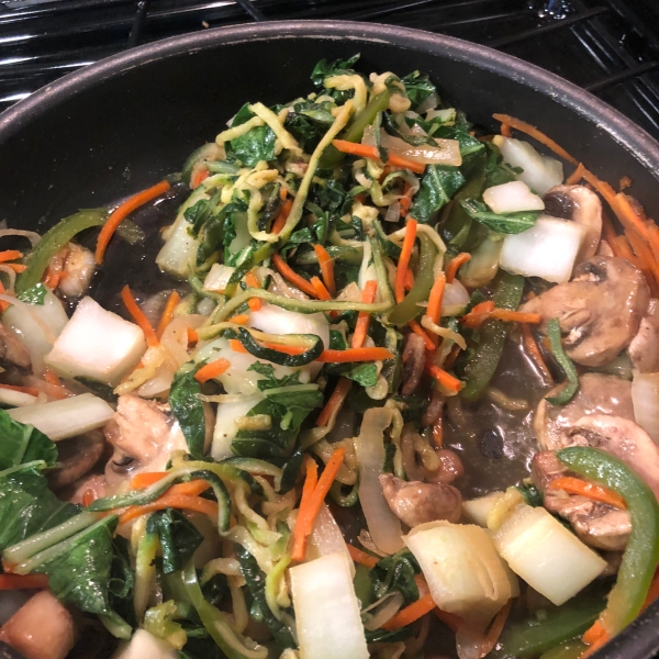 Paleo Teriyaki Stir-Fry Zoodles (Gluten Free)
