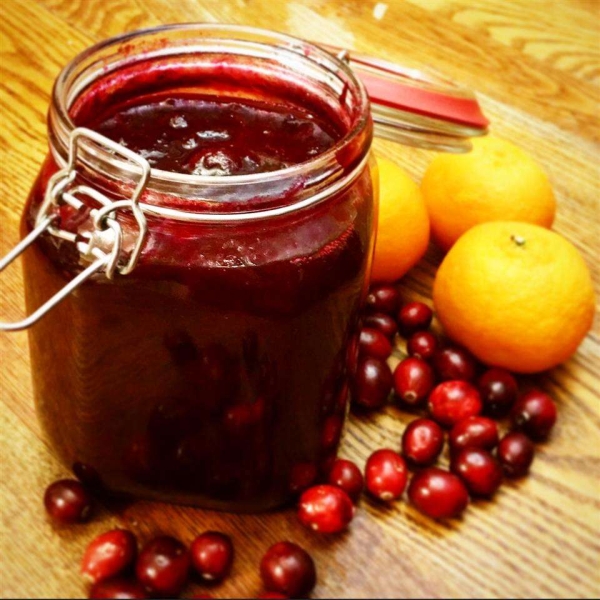 Festive Fresh Blueberry and Cranberry Relish