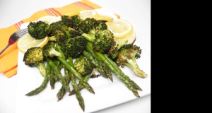 Lemon-Roasted Broccoli and Asparagus