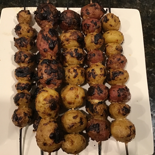 Skewered Grilled Potatoes