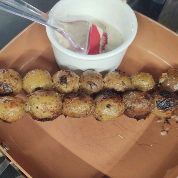 Skewered Grilled Potatoes