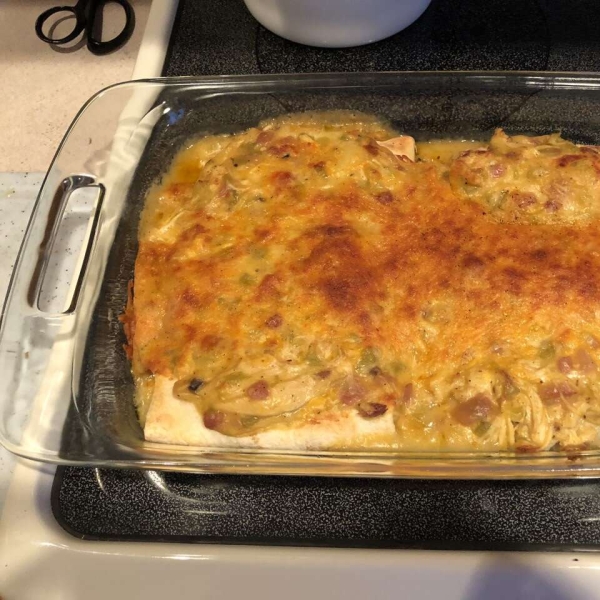 Chicken Enchiladas with Flour Tortillas