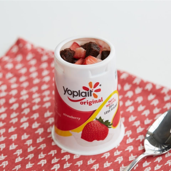Double Berry Brownie Yogurt Cup