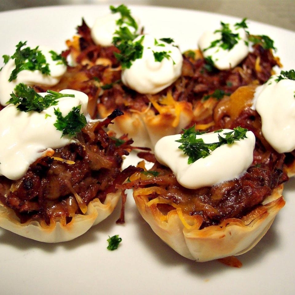 BBQ Bison Phyllo Bites