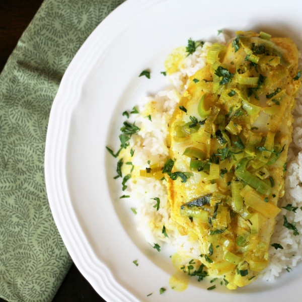Poached Flounder with North African Spices