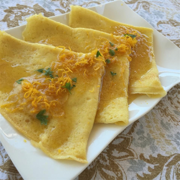 Gluten-Free Butter Crepes with Orange Blossom Honey Butter
