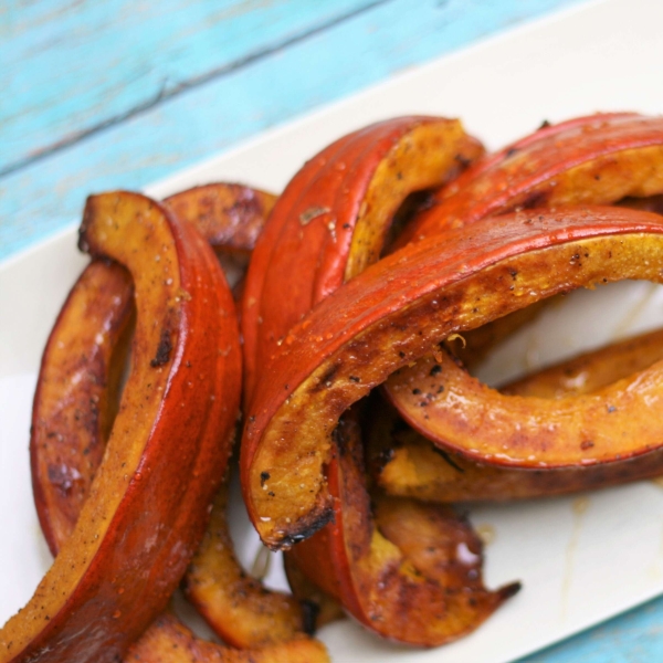 Roasted Pumpkin Wedges with Hot Honey