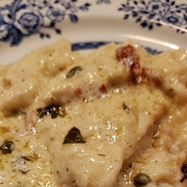 Chicken Breasts in Dill-Caper Cream Sauce