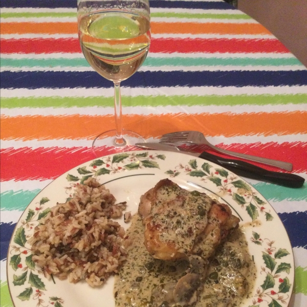 Chicken Breasts in Dill-Caper Cream Sauce