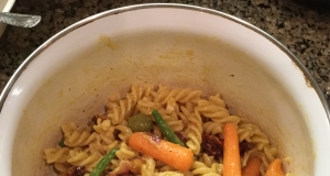Pasta Salad with Fiddleheads, Bacon, and Sun-Dried Tomatoes