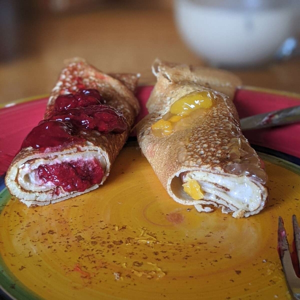 Sweet Peach Crepe Filling
