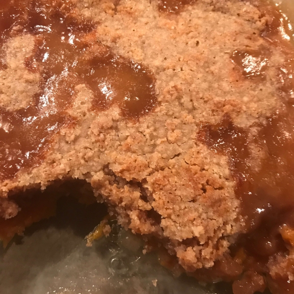 Peach Crisp with Canned Peaches