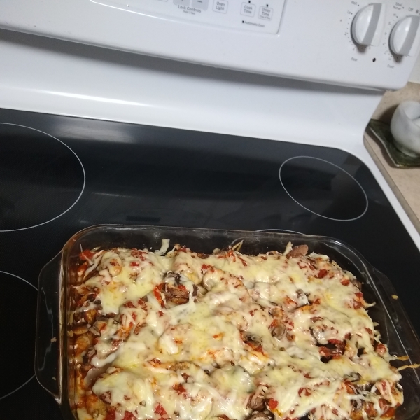 Layered Chicken Parmesan Gnocchi Bake
