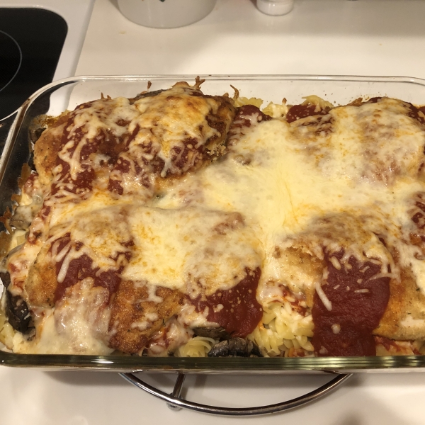 Layered Chicken Parmesan Gnocchi Bake