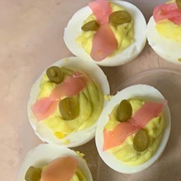 Japanese Wasabi Deviled Eggs