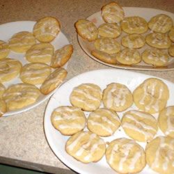 Glazed Almond Cookies