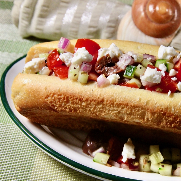 Greek-Inspired Grilled Turkey Sausage Brats