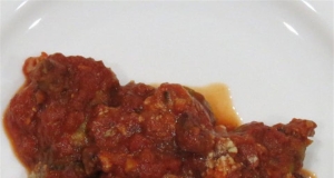 Eggplant Manicotti with Sausage