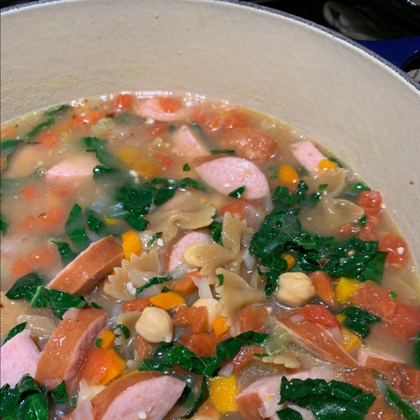 Smoked Sausage and Tuscan White Bean Soup