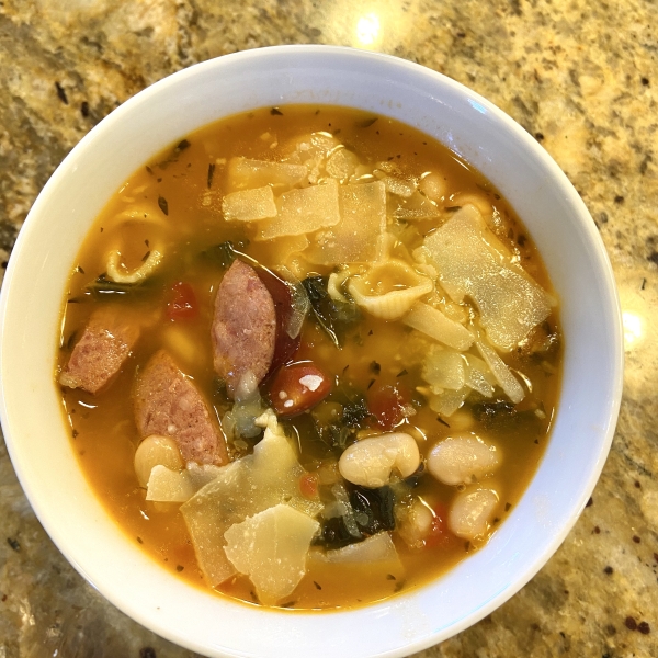 Smoked Sausage and Tuscan White Bean Soup