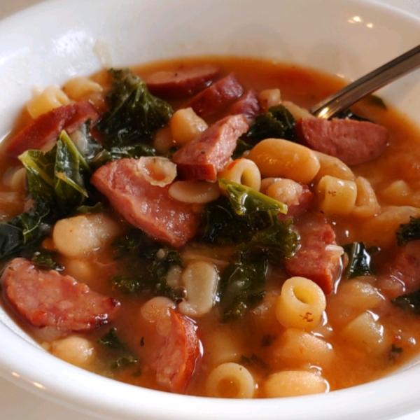 Smoked Sausage and Tuscan White Bean Soup