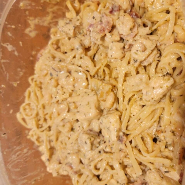 Chicken and Shrimp Carbonara