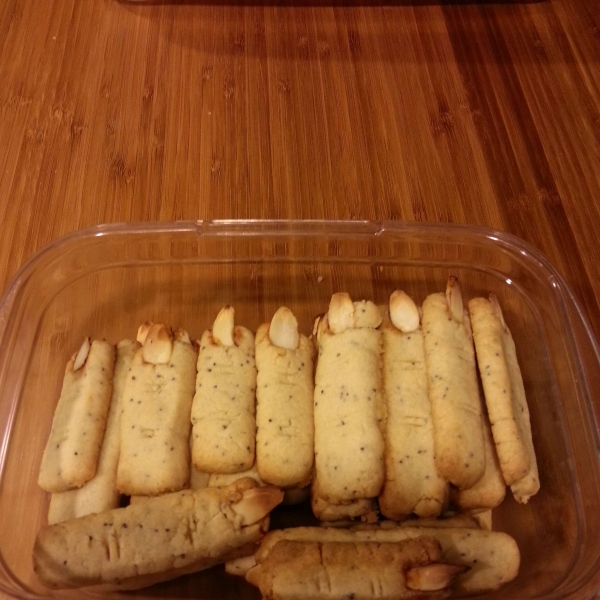 Halloween Shortbread Poppy Seed Cookie Fingers