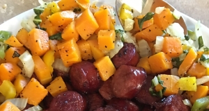 Leeky Butternut Squash with Sage Sausage