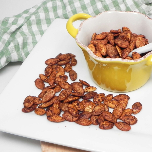 Air Fryer Maple-Chili Pumpkin Seeds