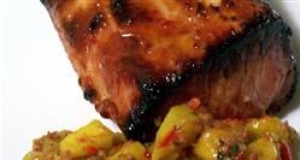 Tropical Salsa with Grilled Mango