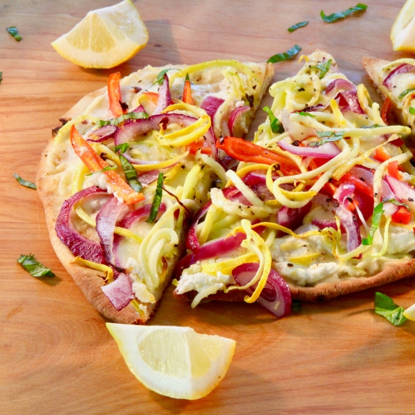 Spiralized Yellow Squash-Ricotta Naan