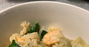 One-Skillet Shrimp and Rice with Spinach and Artichokes